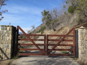 Gate to Johnny's Ranch House in Casitas Springs, Ca.